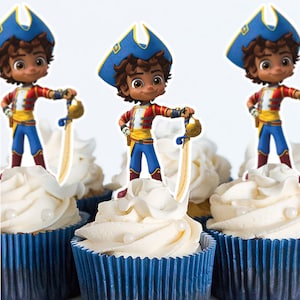 Santiago Toppers per cupcake digitali PNG
