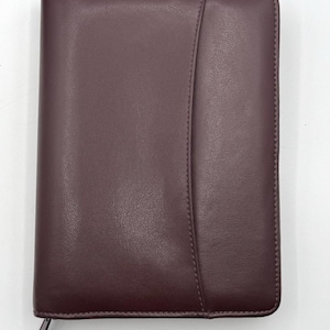 Vtg DayRunner Running Mate Binder Organizer 6 Ring Madrid 8"x6" Burgundy Planner