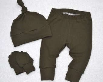 hunter green baby boy outfit