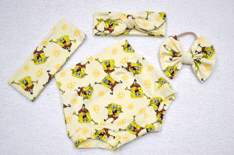 Yellow SpongeBob High Waist Bummis/Boy Headband/Girl Headband Etsy