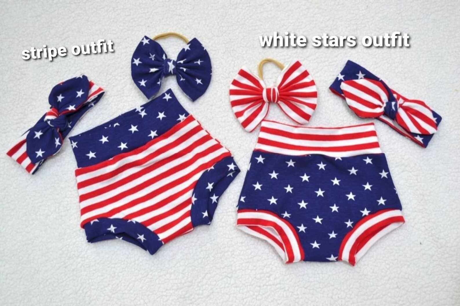 Red White and Blue Baby Outfit Three Pieces Red White Stripe Etsy