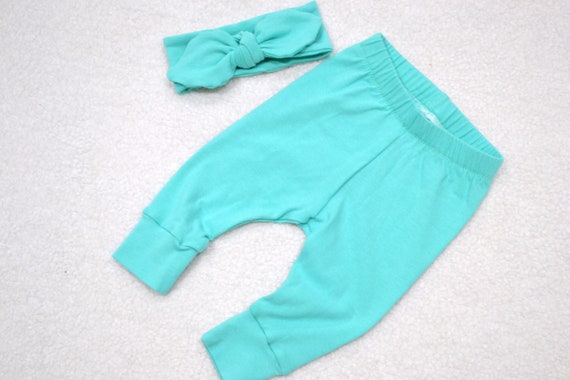 green baby leggings