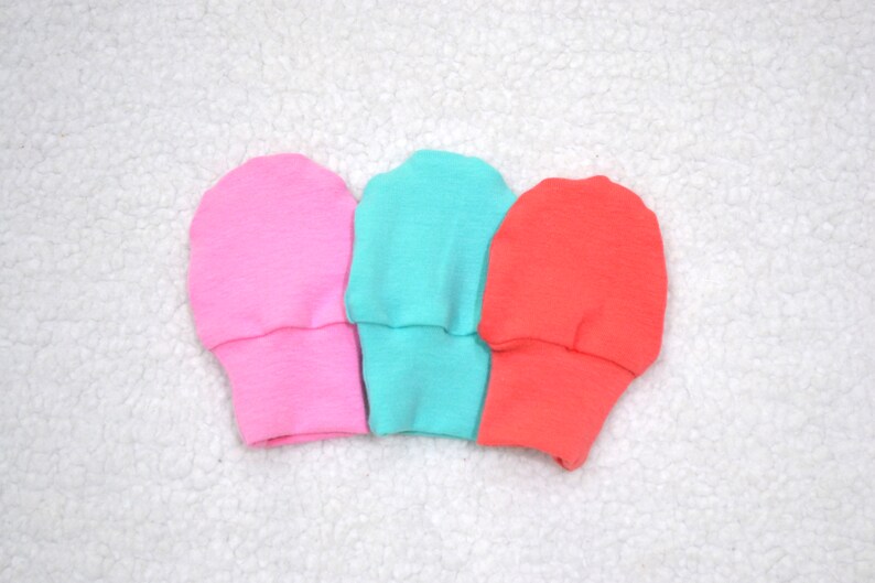 No scratch baby mittens Cotton Knit Baby Mittens Girl/Boy Etsy