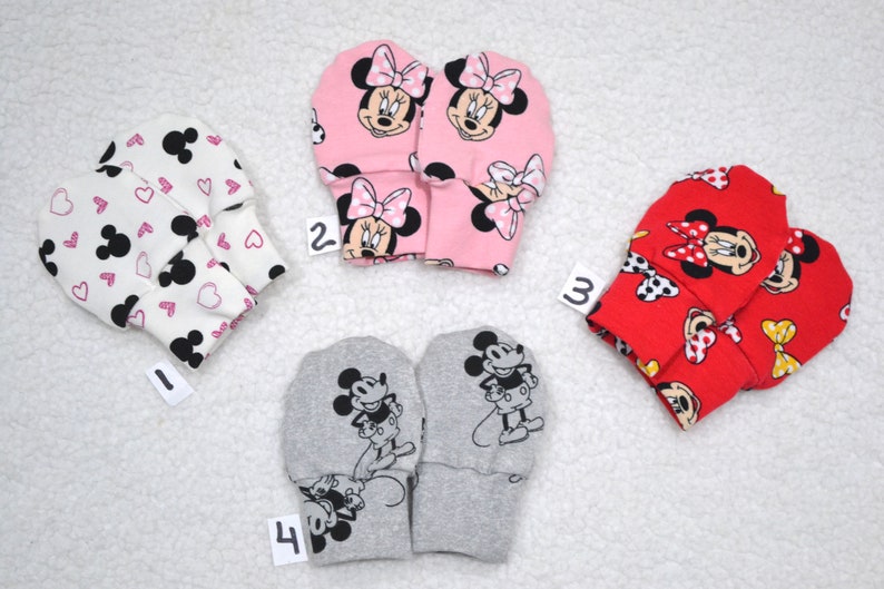 Disney Mittens Baby Girl/Boy No Scratch Mittens Minnie Mouse Etsy