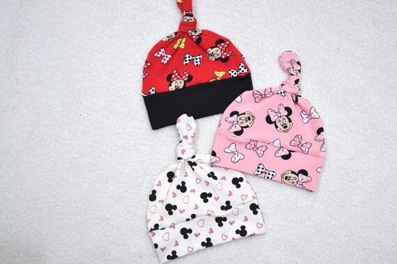 0-9M Disney Minnie Mouse Minnie Bow Black Infant Baby Beanie Hat