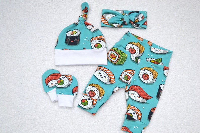 Baby Shower Gift Baby Girl Outfit Baby Boy Outfit Newborn Outfit Sushi Outfit Take Home Outfit