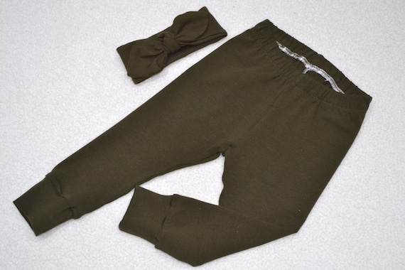 olive green baby pants