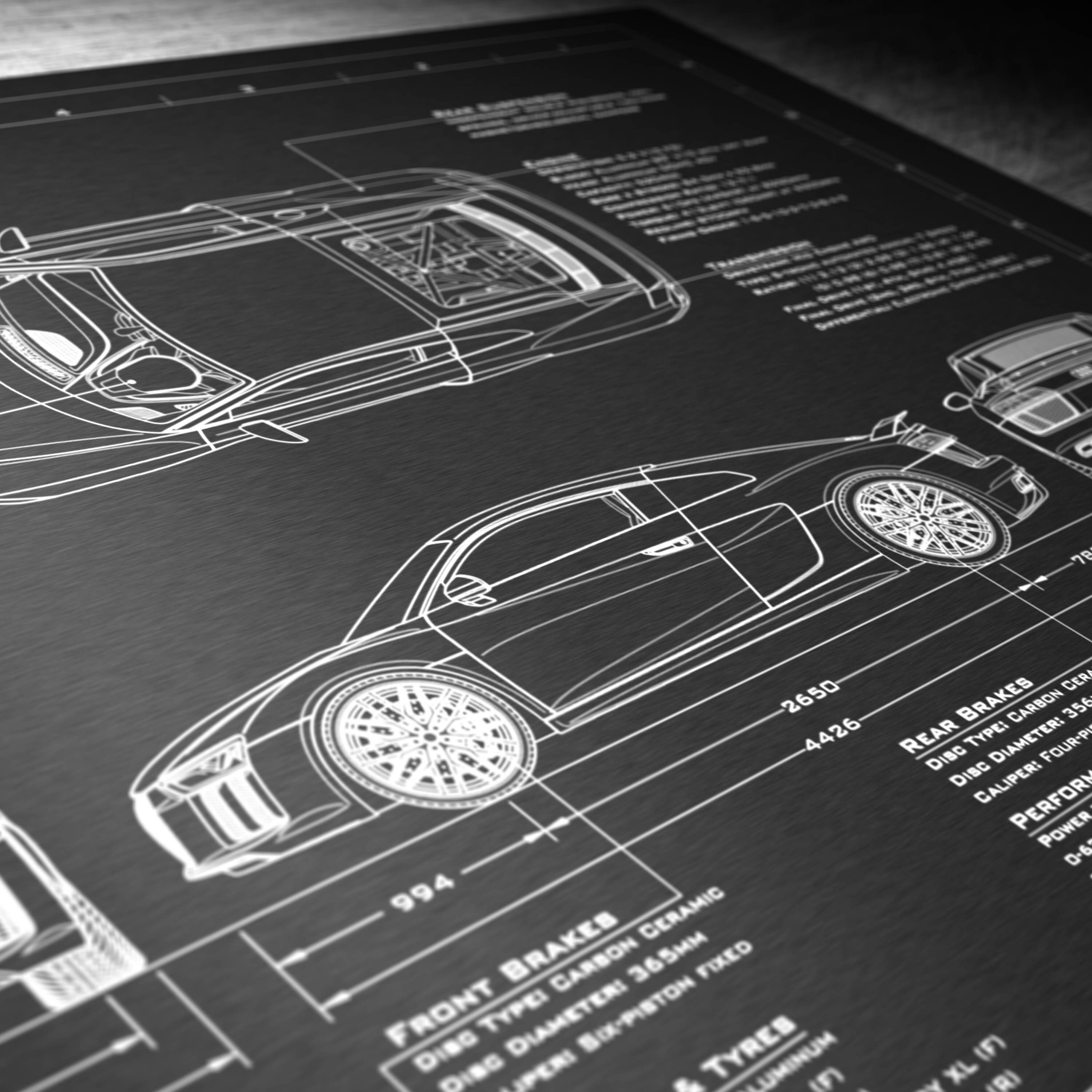 Audi R8 Personalised Blueprint Plaque Perfect Fathers Day | Etsy