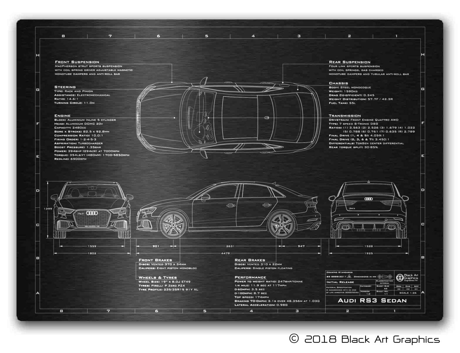 Christmas Food Rs3 2022 Forum Audi Rs3 Blueprint Laser Engraved Aluminium Wall Art | Etsy Canada