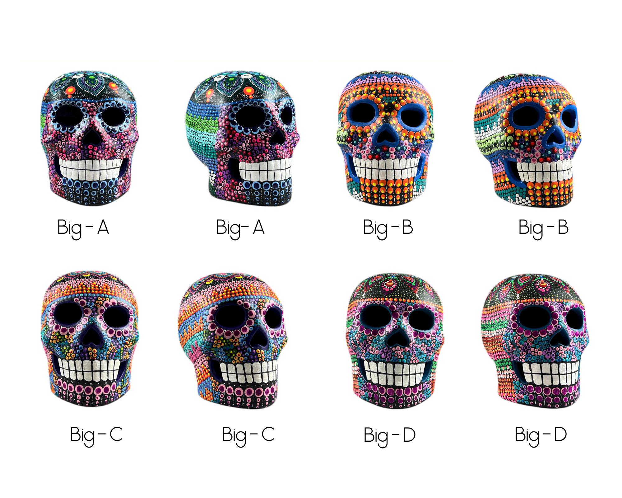 手描き粘土シュガースカル：メキシコの死者の日の装飾 - Etsy 日本