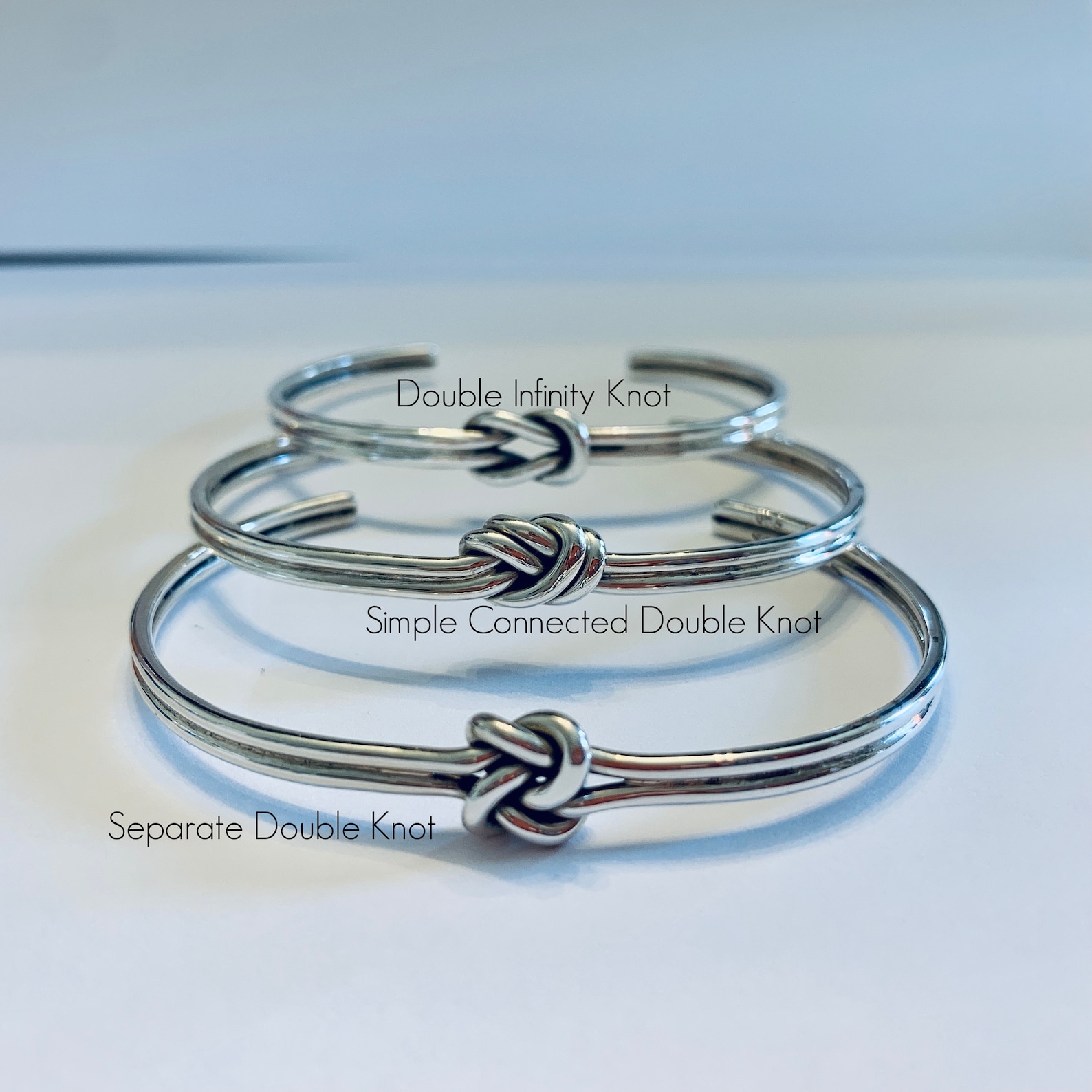 Sterling Silver Knot Cuff Bracelet. Solid Silver Nautical Knot Etsy