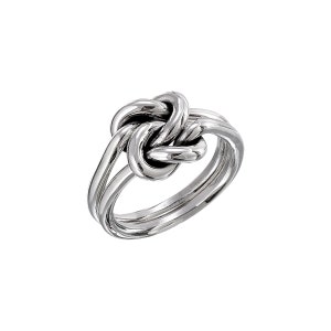 Sterling Silver Handmade Separate Double Knot Ring, Sailor Knot, Love Knot, Friendship Knot, Promise Ring