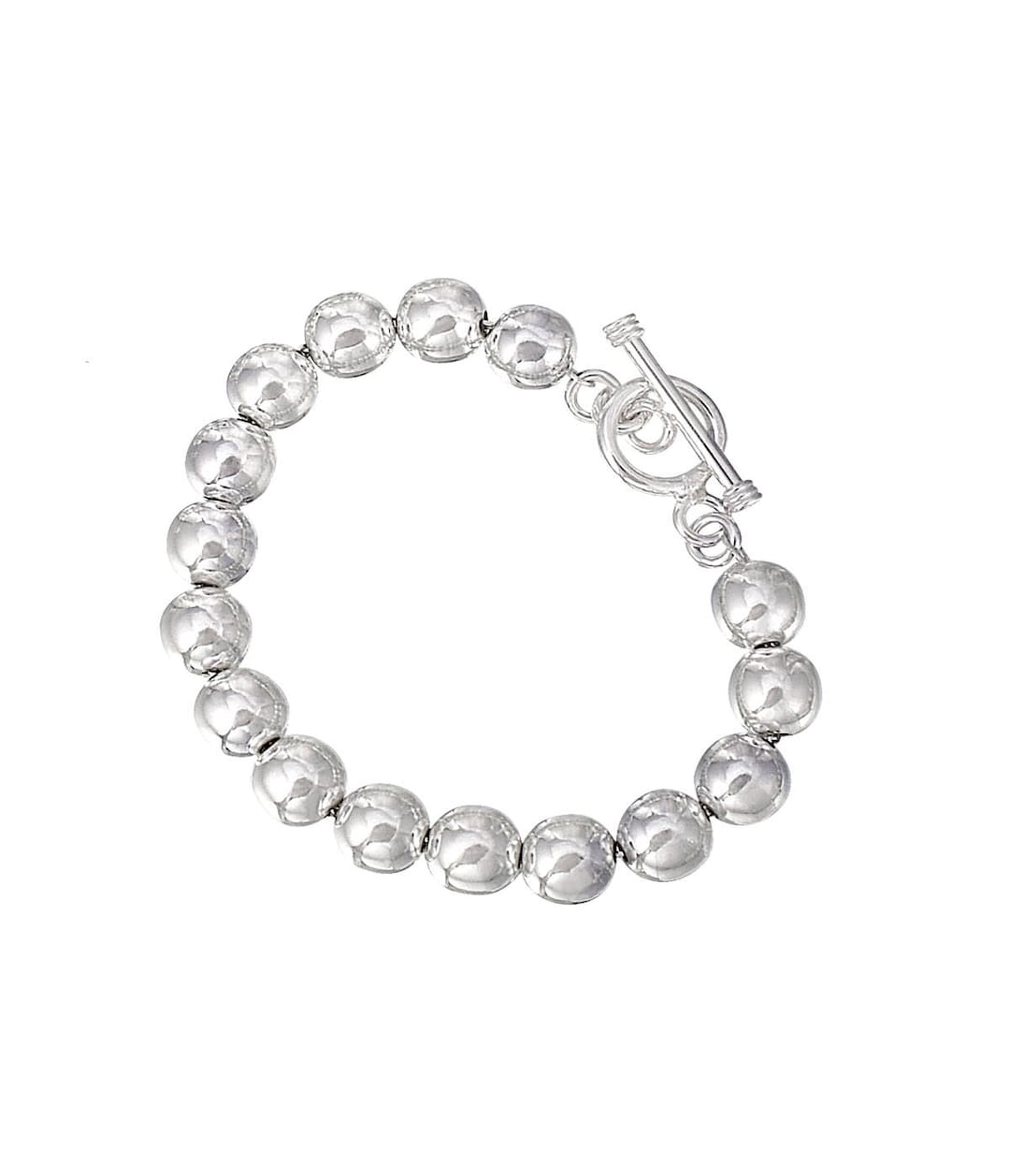 アクセサリー Silver Beaded Bracelet / Large Sterling Silver Beads Bracelet, Silver Bead Bracelet