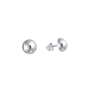 Sterling Silver High Polish Half Ball Stud Earrings Available in Sizes 6mm to 20mm. Dome Earrings. Half Circle Stud Earrings. image 1