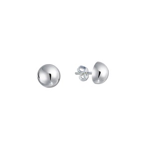 Sterling Silver High Polish Half Ball Stud Earrings Available in Sizes 6mm to 20mm. Dome Earrings. Half Circle Stud Earrings. image 3