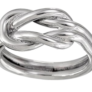 Handgemachte Sterling Silber Unendlichkeit Knoten Ring, Sailor Knoten, Liebesknoten