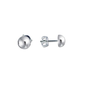 Sterling Silver High Polish Half Ball Stud Earrings Available in Sizes 6mm to 20mm. Dome Earrings. Half Circle Stud Earrings. image 2