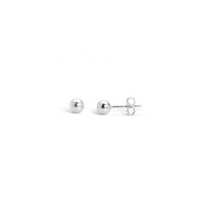 Sterling Silver High Polish Ball Bead Stud Earrings Available in Sizes ...