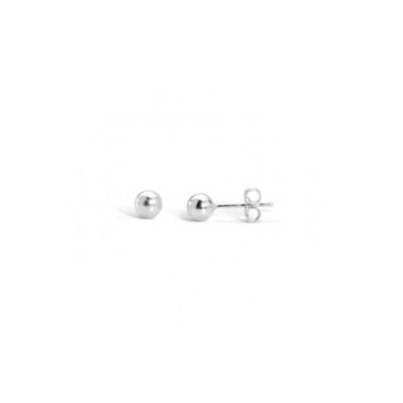 10 Mm Ball Stud Earrings In Sterling Silver | Arran View - Foto 4