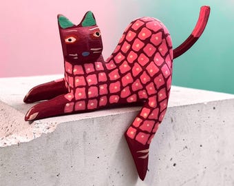 黒猫アレブリヘ、木彫りアレブリヘ、オアハカ民芸 - Etsy 日本
