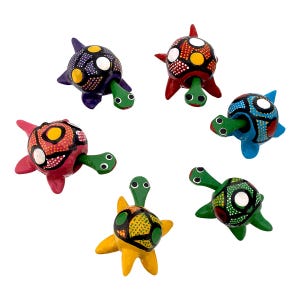 Bobblehead Mexican, kolorowe żółwie. Dekoracje Good Luck Mexican Turtles. Upominki na przyjęcia. Zabawki.