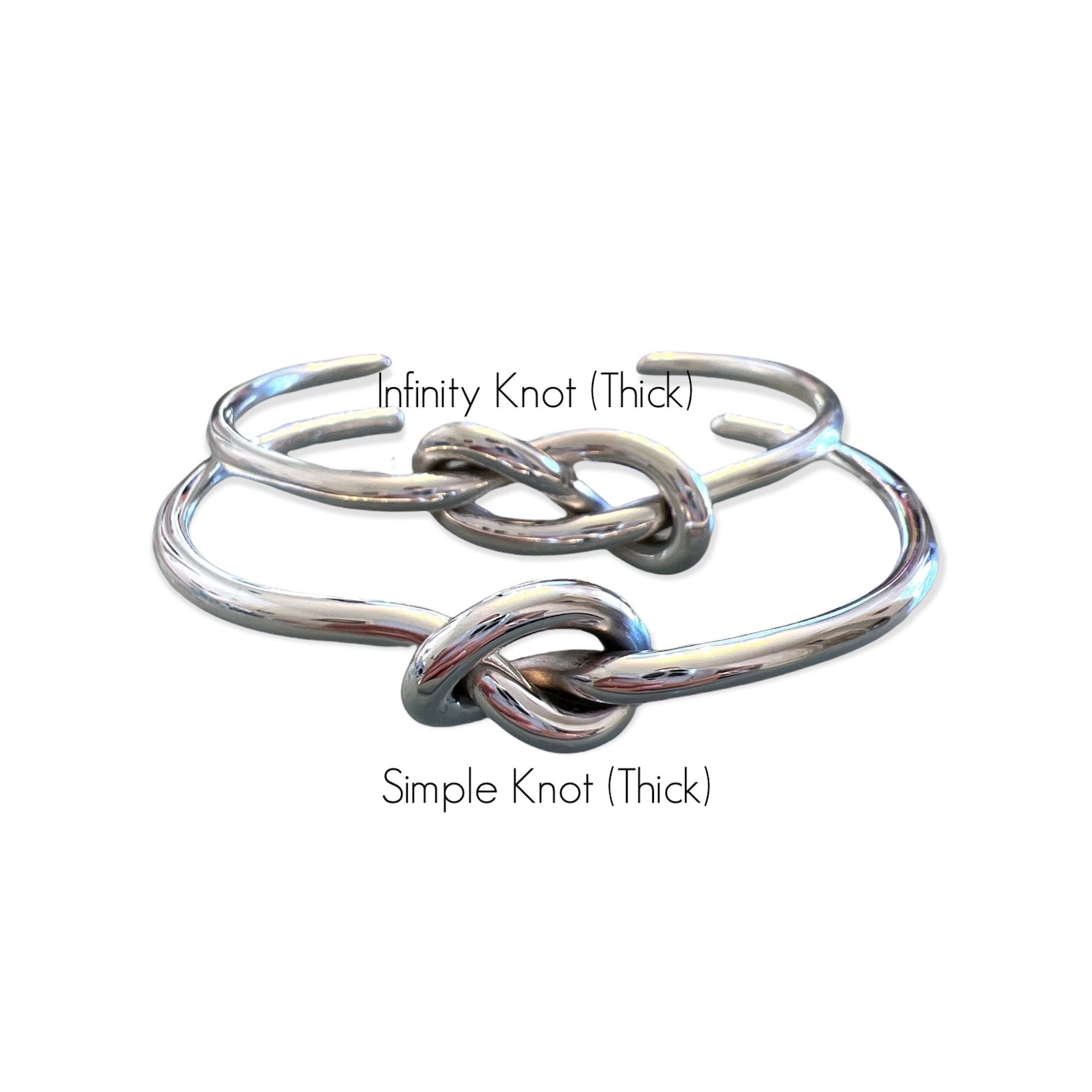 Sterling Silver Knot Cuff Bracelet. Solid Silver Nautical Knot Etsy