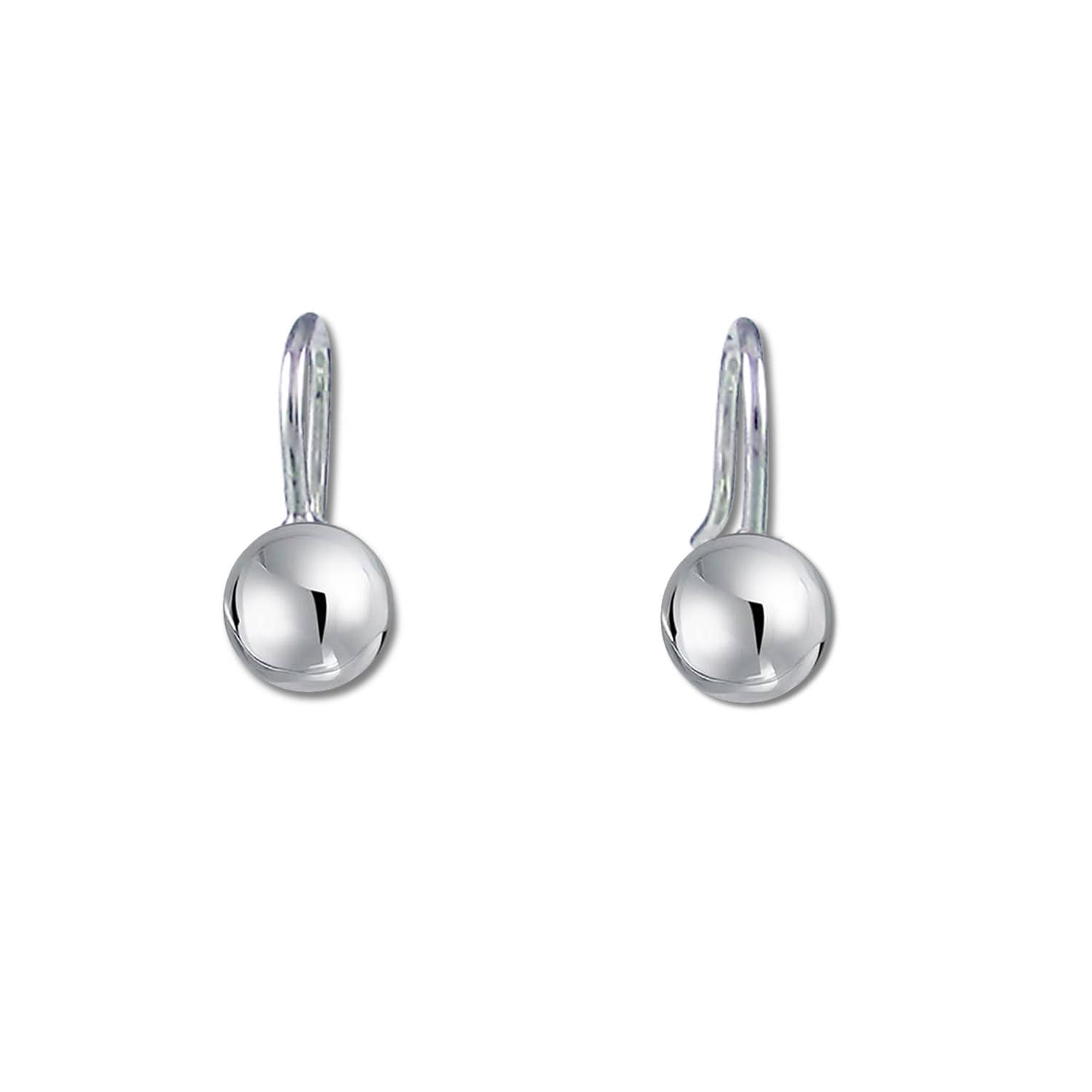 Sterling Silver Drop Ball Earrings Available in Sizes 6mm Etsy