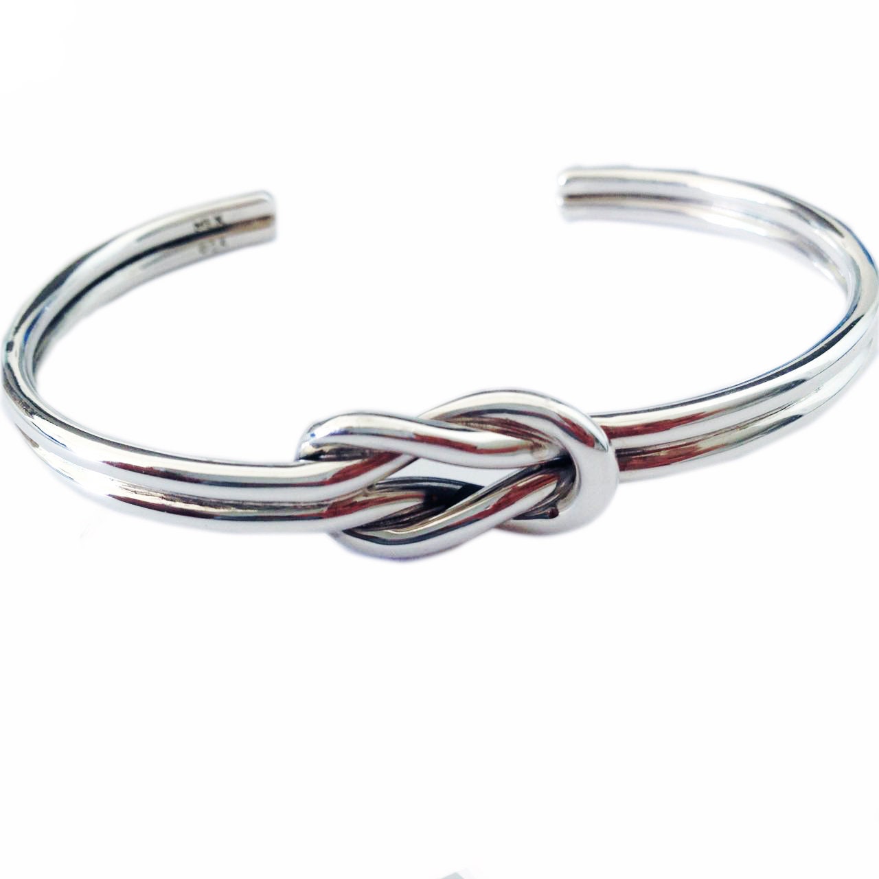 Sterling Silver Knot Cuff Bracelet. Solid Silver Nautical Knot Etsy