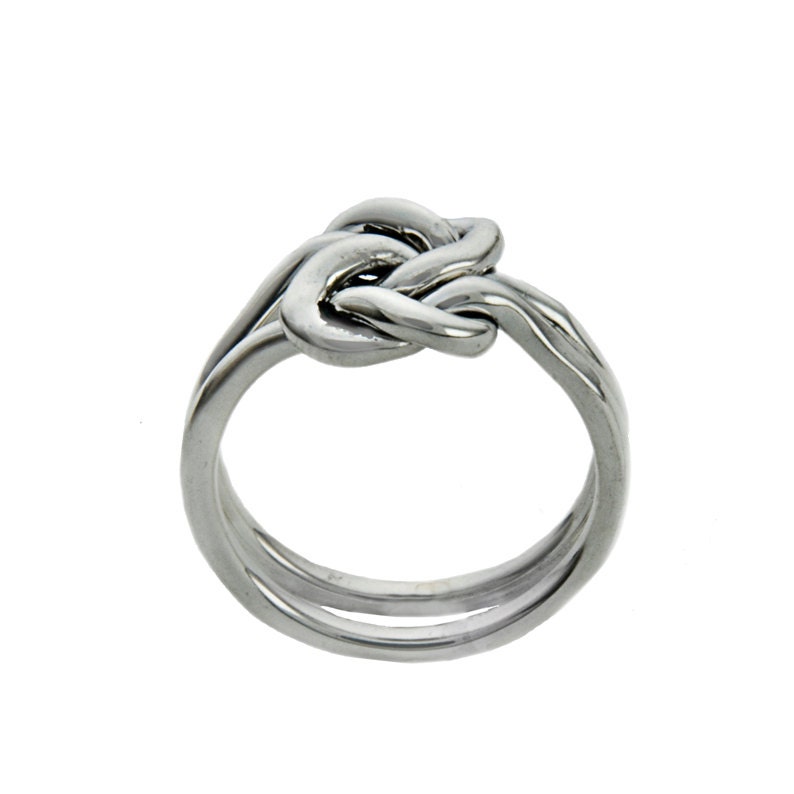 Sterling Silver Handmade Separate Double Knot Ring Sailor Etsy