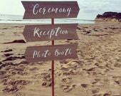 Directional Wedding Signs - Wood