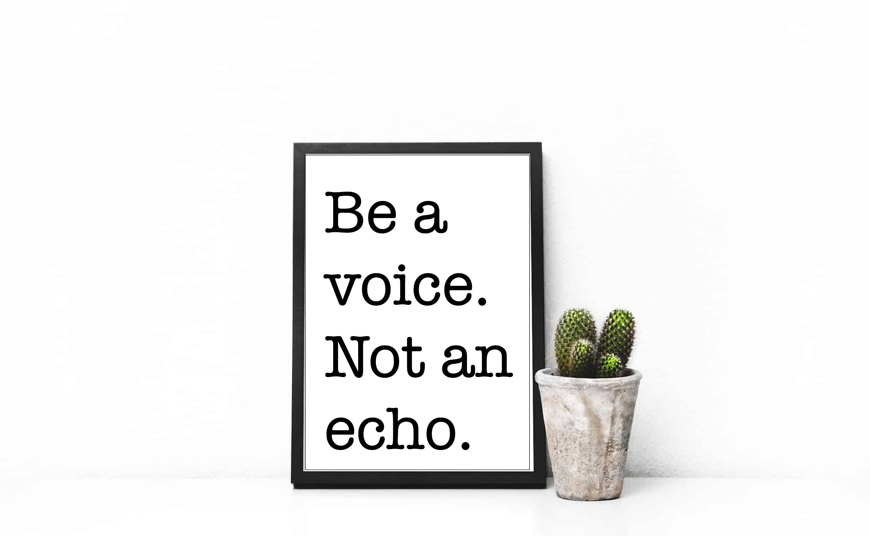 Be a voice digital print digital downloads inspirational Etsy