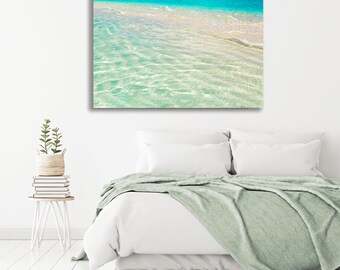 Large Metal Print, Beach Photography, Coastal Metal Print, Aqua Metal Print, Ocean Wall Art, Exuma Metal Print