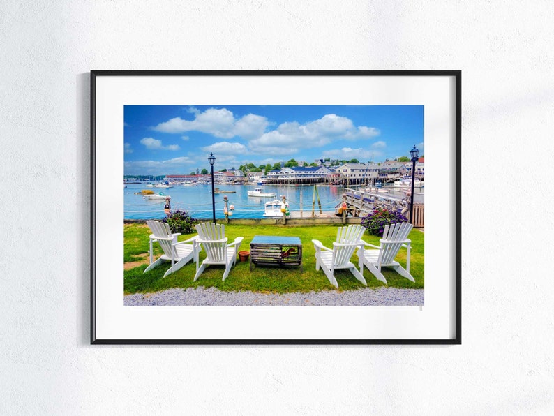 Coastal Maine Harbor Seascape Photo Nautical Wall Art Maine Etsy