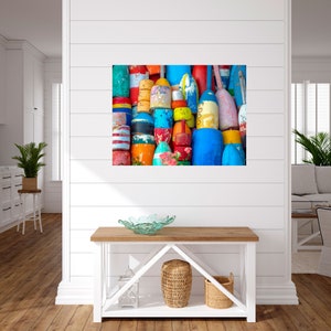 Nautical Lobster Buoy Canvas Print: Coastal Wall Art