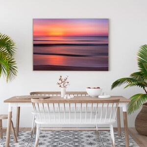 Large Seascape Canvas Print, Coastal Decor Wall Art, Abstract Wall Art