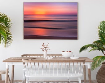 Large Seascape Canvas Print, Coastal Decor Wall Art, Abstract Wall Art