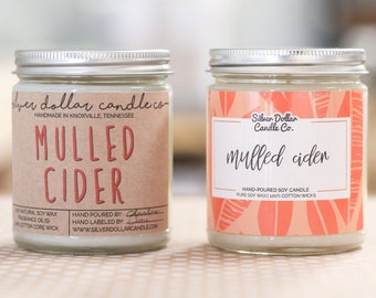 Mulled Cider 8oz Soy Candle | Candles, Soy Candles, Apple candles, Fall Decor, Apples scent, Cider, Fresh, Fruity, gifts for her, christmas