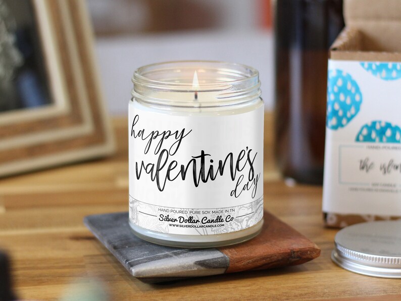Happy Valentine's Day Candle Scented Candle for Etsy