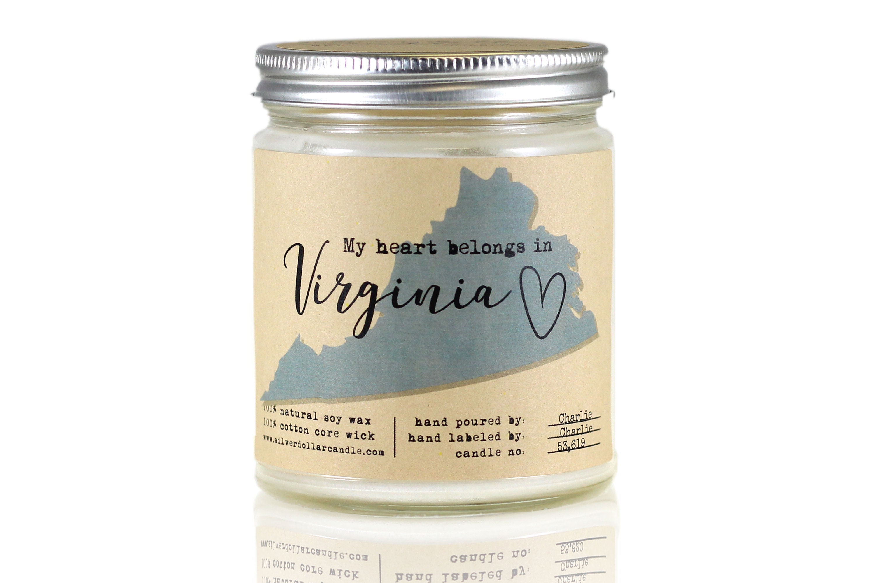 Virginia State 8oz Candle State Gift Virginia Gifts Soy Etsy