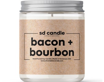 Bacon & Bourbon Candle - Dad Christmas, Man Candle, For Dad, Dad, Gifts for Dad, Man Candles, Gift for him, dad gifts