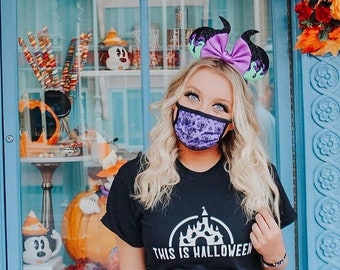 Flame Maleficent Inspired Minnie Mouse Ears Halloween Minnie Headband Villains Headband Halloween Ears Custom Headband Villain Headbands