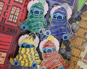 Enamel Stitch Pin - Magical House Pin - Magic Pins - Fantasy Pins - Uniform Pin - Stitch Prints - Stitch Stickers - Magic Prints Postcard