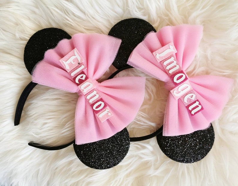 Custom Name Bow Personalised Minnie Mouse Ears Minnie Mouse Ears by LubyandLola image 7