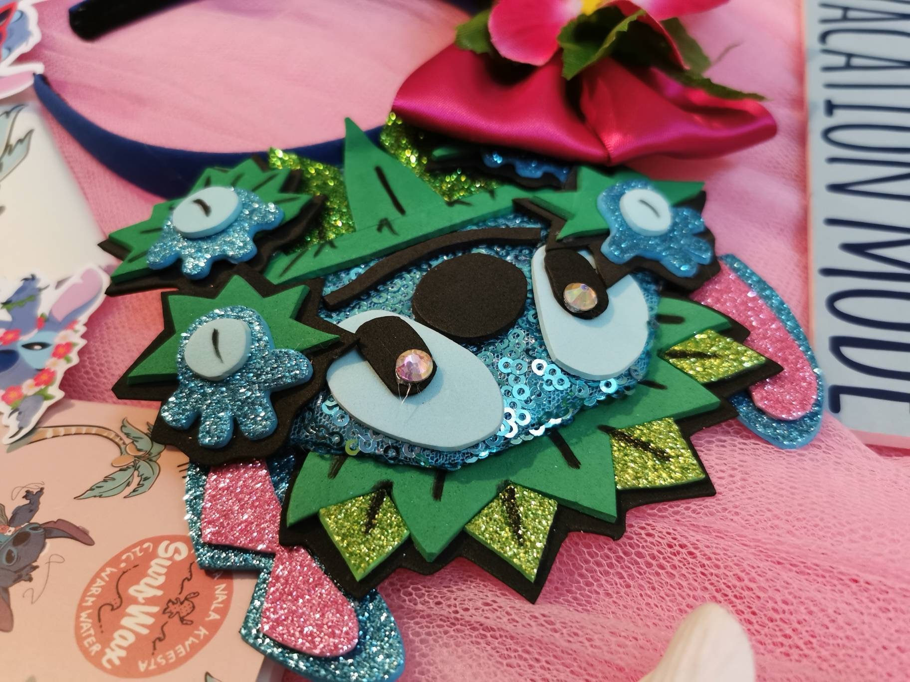 Hawaiian Lilo and Stitch Minnie Mouse Ears Summer Mickey Ears Luau