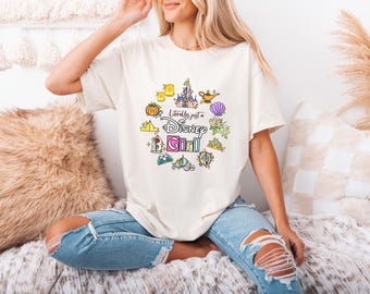 Literally Just a Girl T-Shirt - Literally Just a Disney Girl T-Shirt – Fairytale-Inspired Tee, Magical Castle Shirt, Fantasy Park Outfit