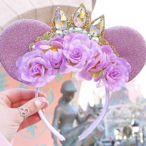 Minnie Mickey Mouse Ears headband Disneyland Disney Cinderella Princess  HANDMADE