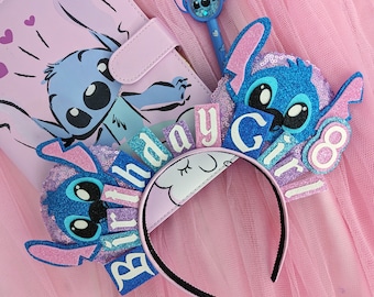 Orecchie di Stitch con paillettes per il compleanno - Esperimento 626 Orecchie Ohana - Orecchie di Minnie Mouse per il compleanno Orecchie di Minnie - Orecchie di Stitch - Orecchie di Topolino per il compleanno