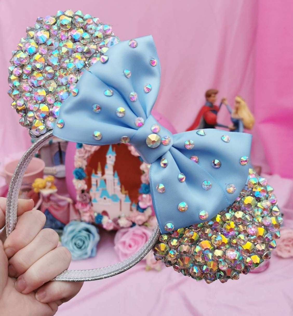 Louis V Rainbow Minnie Ears, Crystal Minnie Ears