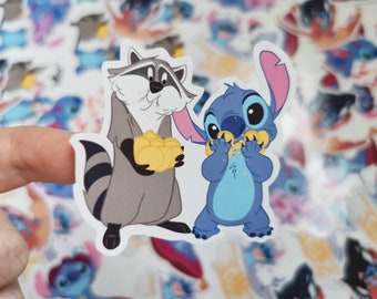 Pocahontas Sticker Stitch Crashes Disney Sticker Meeko Sticker Eating Stickers