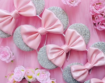 36 Bow Colours! Gorgeous Minnie Mouse Ears with satin bow Fashion Minnie Headband - Cute Mouse Ears - Simple Mouse Ears - Custom Ears UK